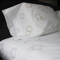 Suit The Bed - Juego de Sábanas algodón pima - suaves y frescas - ondas marrones